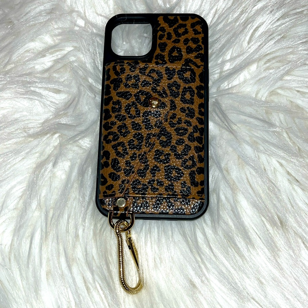 Leopard Print iPhone 13 Bandolier Case